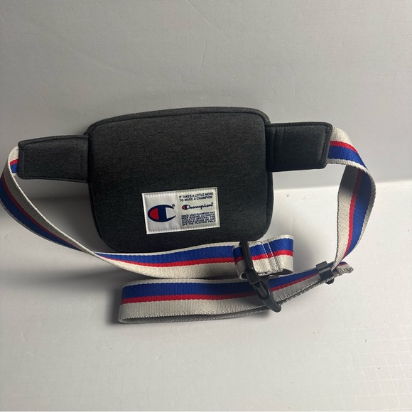 Champion Dark Gray Belt Bag with Blue and Red Details - Picture 3 of 7